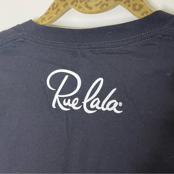 AMERICAN APPAREL Black and White Rue La La Boston T Shirt Size Medium - Picture 4 of 5